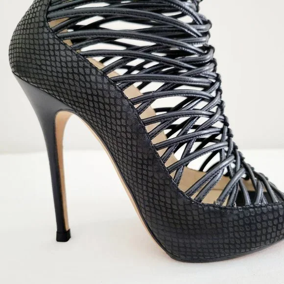 JIMMY CHOO LONDON Short Black High Heel Bootie Size 39